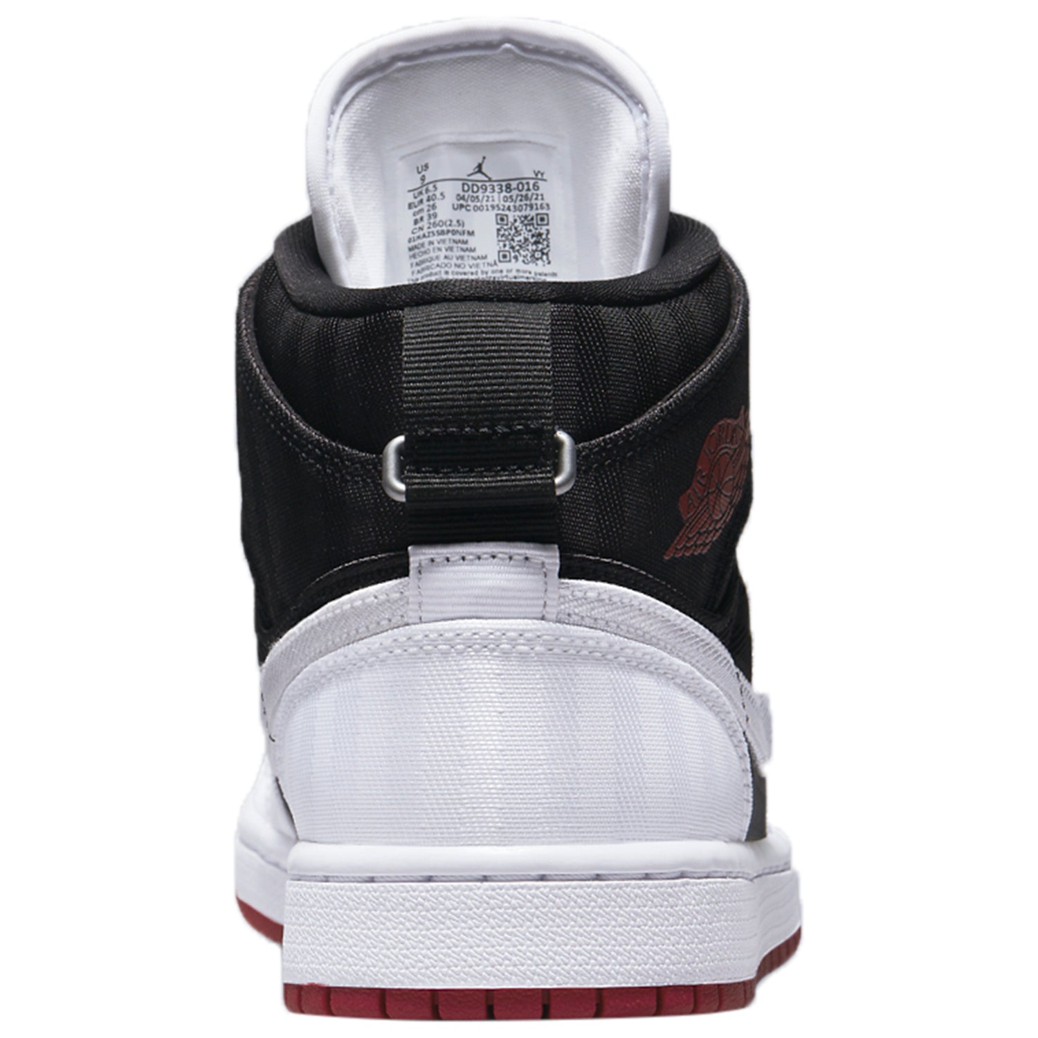 WMNS AIR JORDAN 1 MID SE UTILITY 'WHITE BLACK GYM RED'