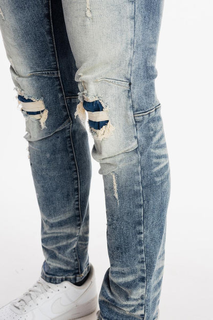Smoke Rise Rip &amp; Repair Jean Mens Style : Jp21110r1