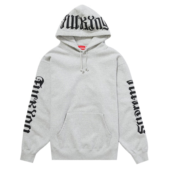 Supreme Ambigram Hooded Sweatshirt Heather Grey