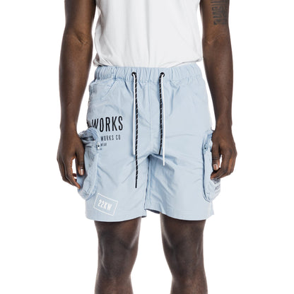 Smoke Rise Printed Utility Fashion Nylon Short Mens Style : Ws22282