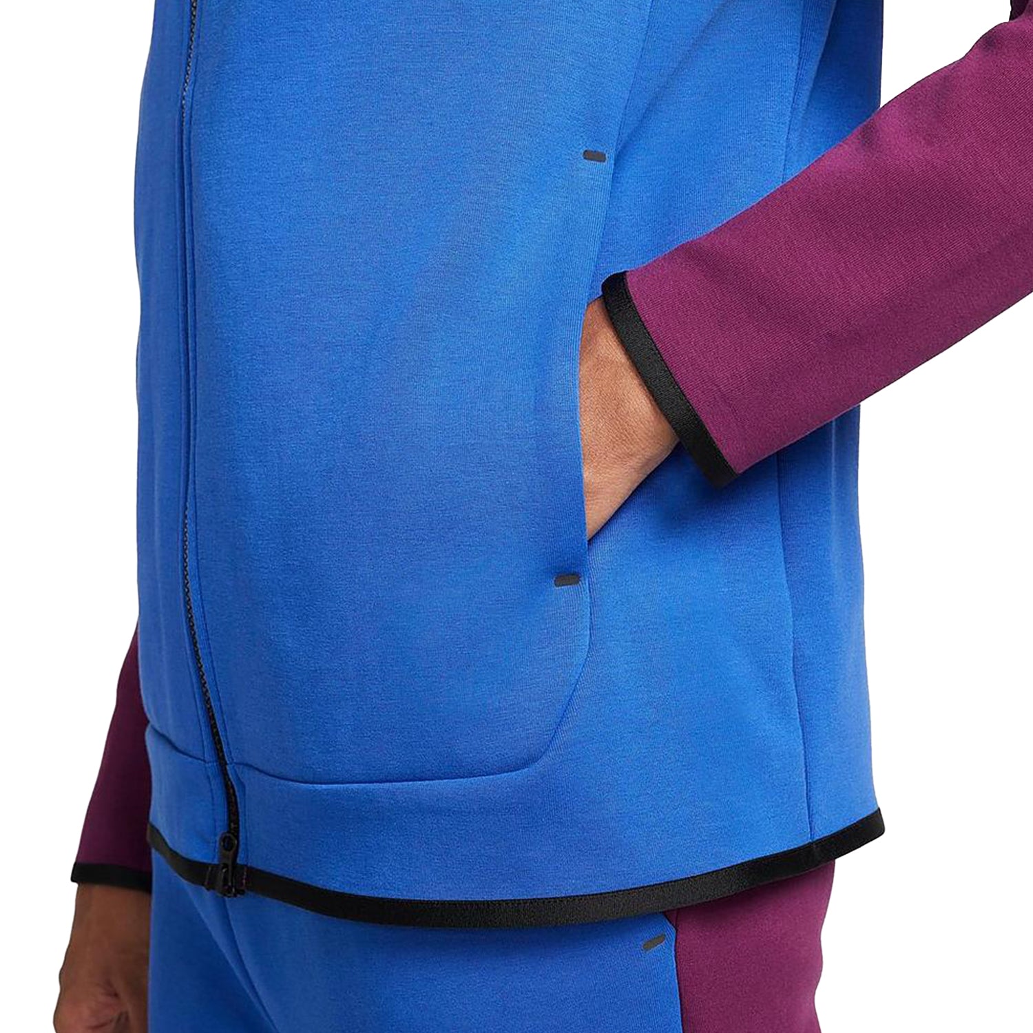 Nike Tech Fleece Full Zip Hoodie Sangria/Game Royal