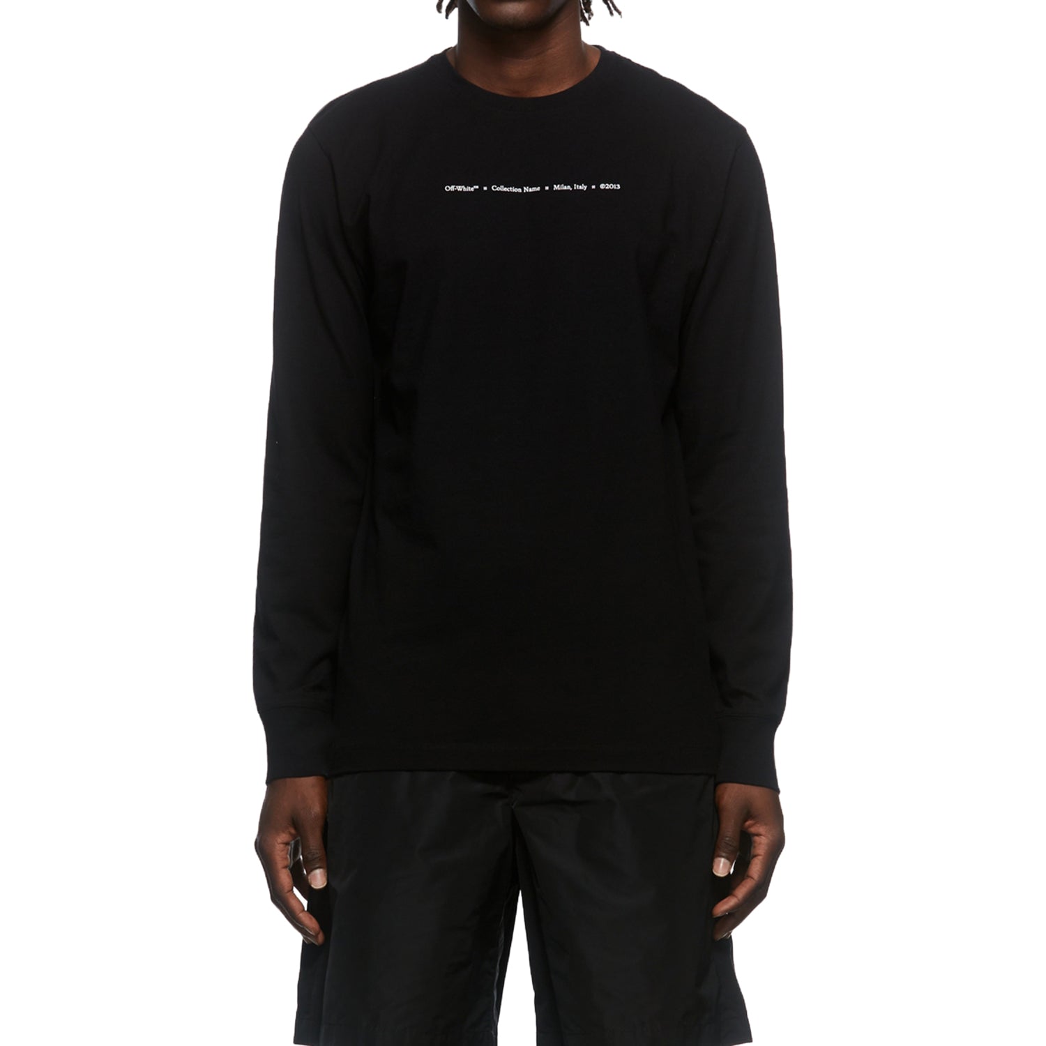 Off-white Tornado Arrow L/s Tee Mens Style : Omab001f21jer0021084