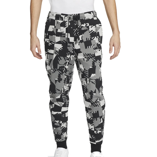 Nike Tech Fleece All Over Print Jogger Pant Light Smoke Grey/Black/Black