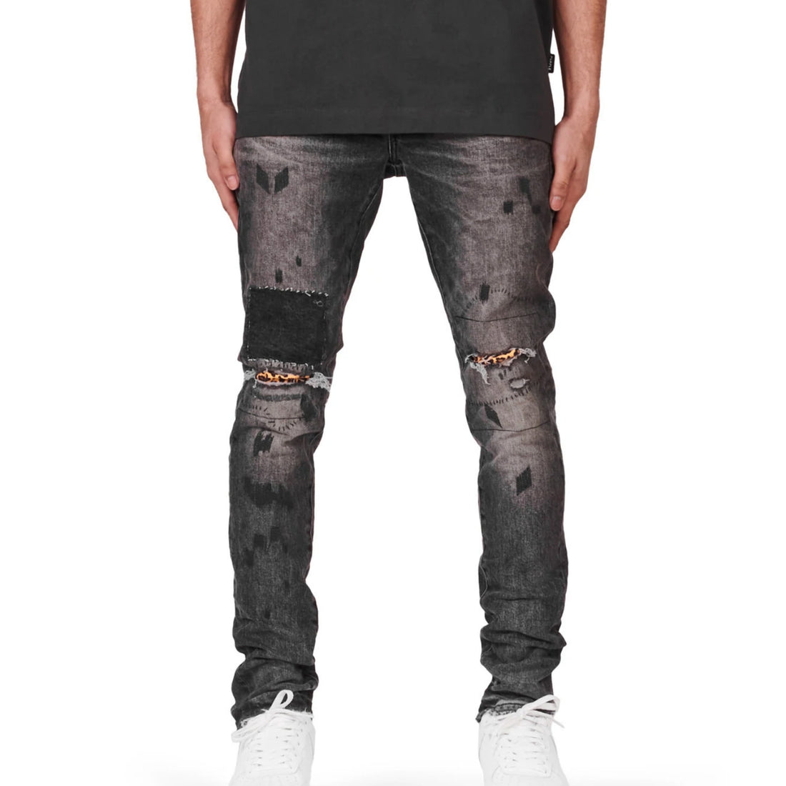 Purple-brand Animal Repair Jeans Mens Style : P001-blar222