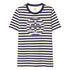Tory Burch Stripe Logo T-shirt Womens Style : 63871