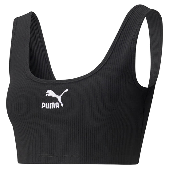 Puma Classics Ribbed Crop Top Womens Style : 533447