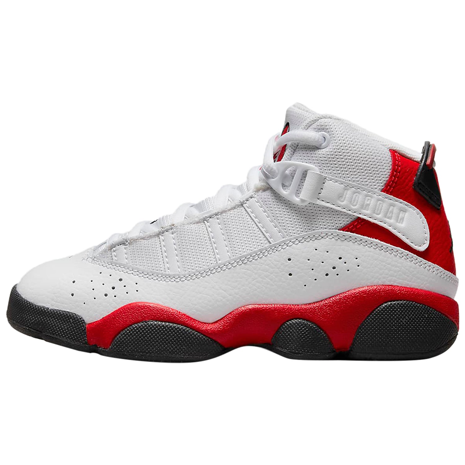 Jordan 6 Rings White Black University Red (PS)