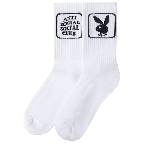 Anti Social Social Club Playboy Bunny Socks White