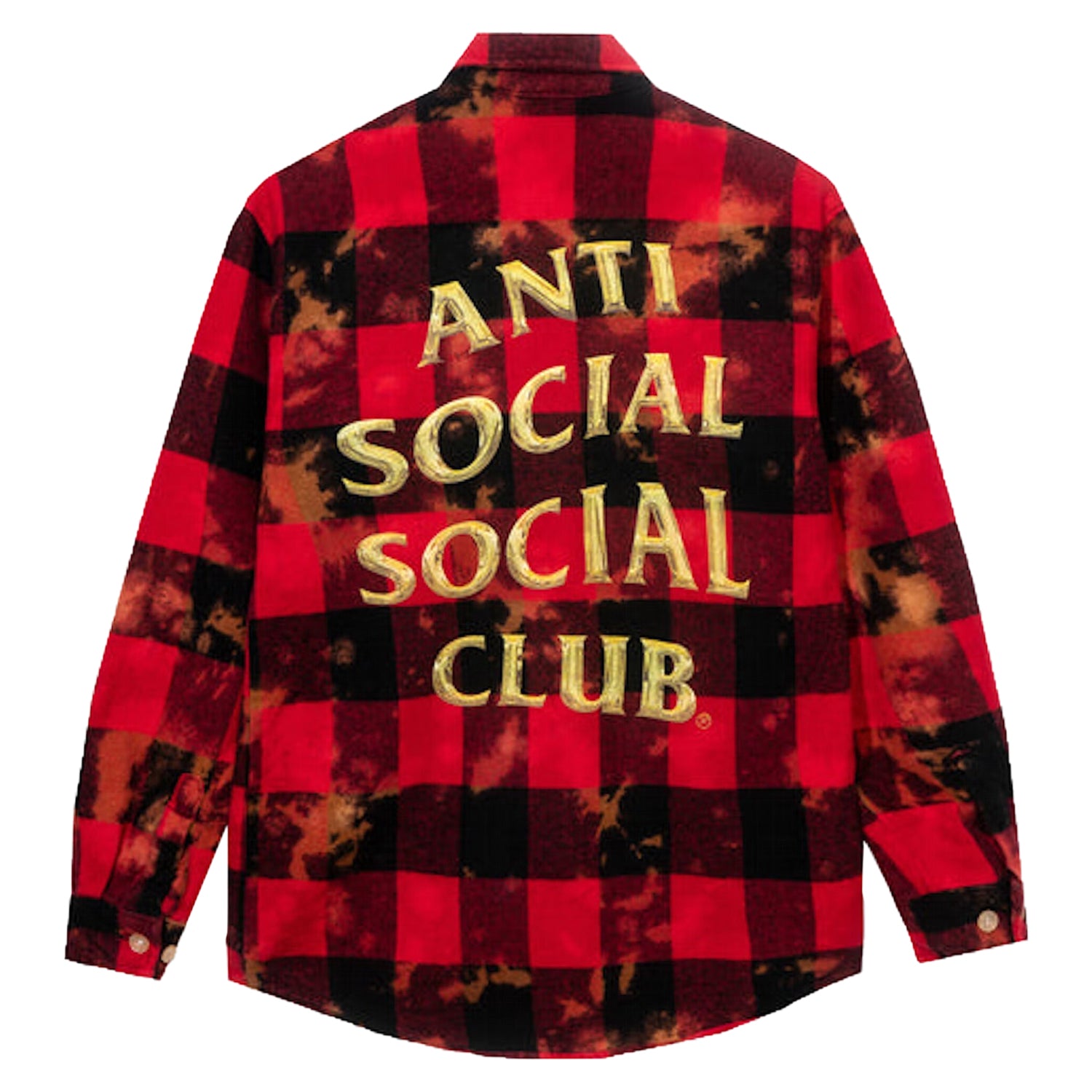 Anti Social Social Club Chromey Flannel Red Tie Dye