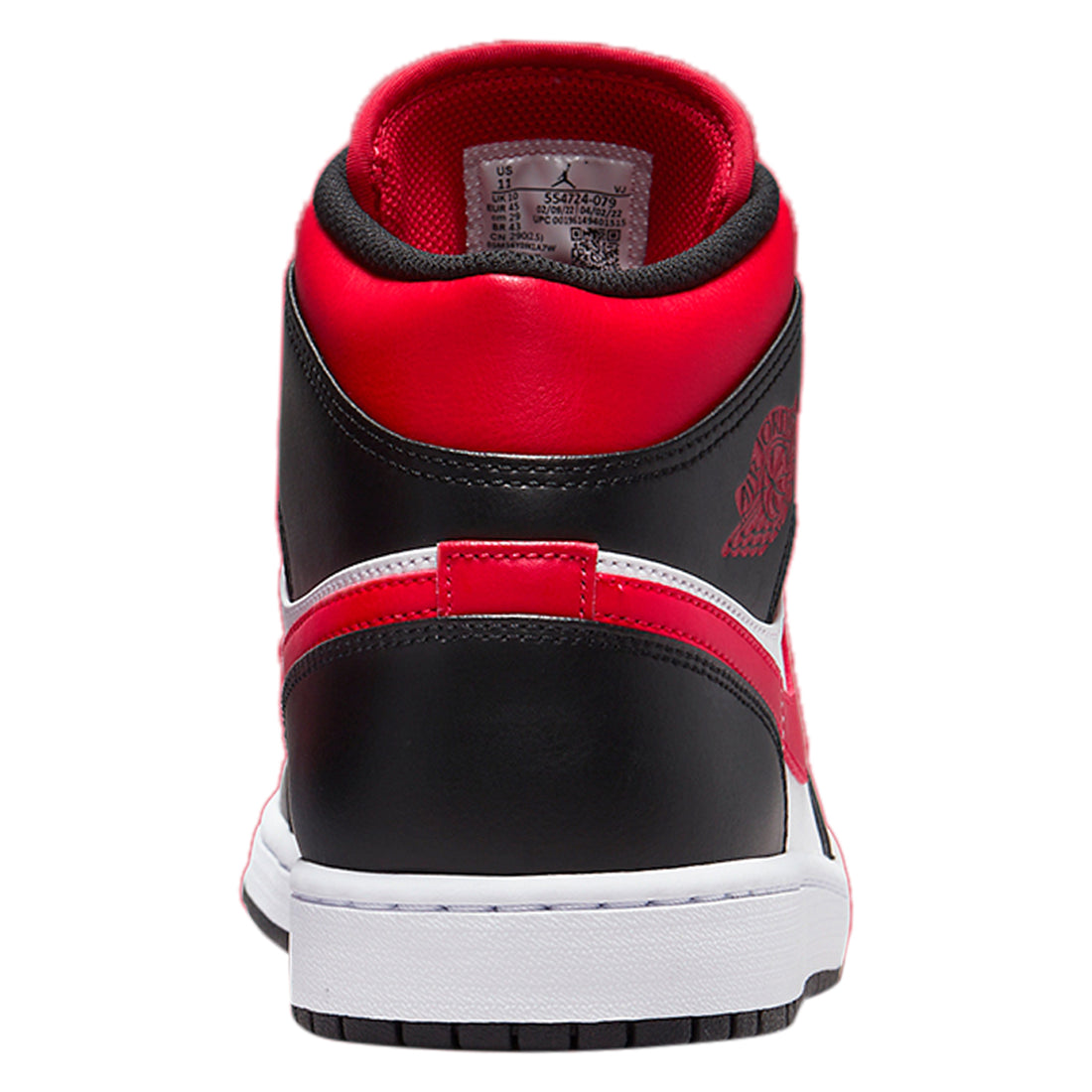 Jordan 1 Mid White Black Red (2022)