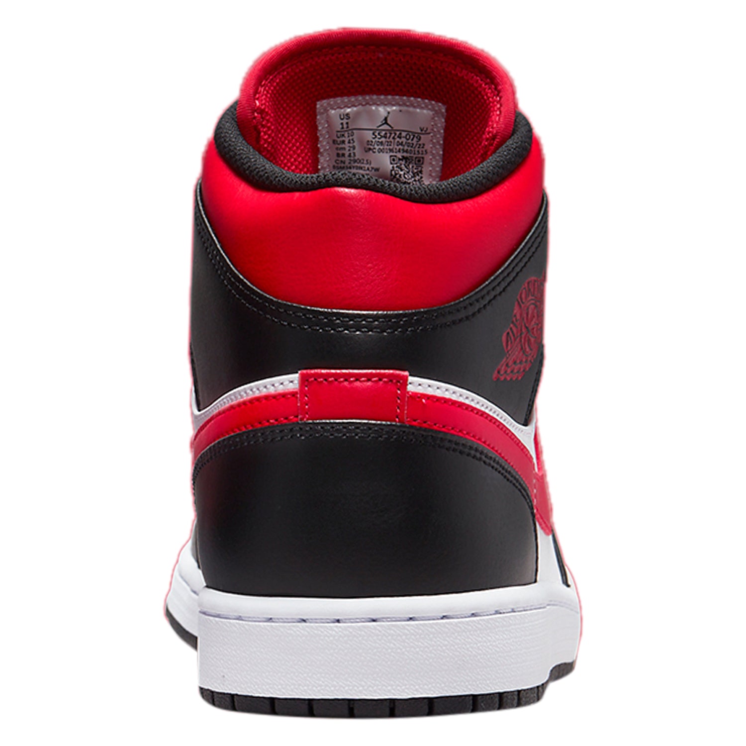 Jordan 1 Mid White Black Red (2022)