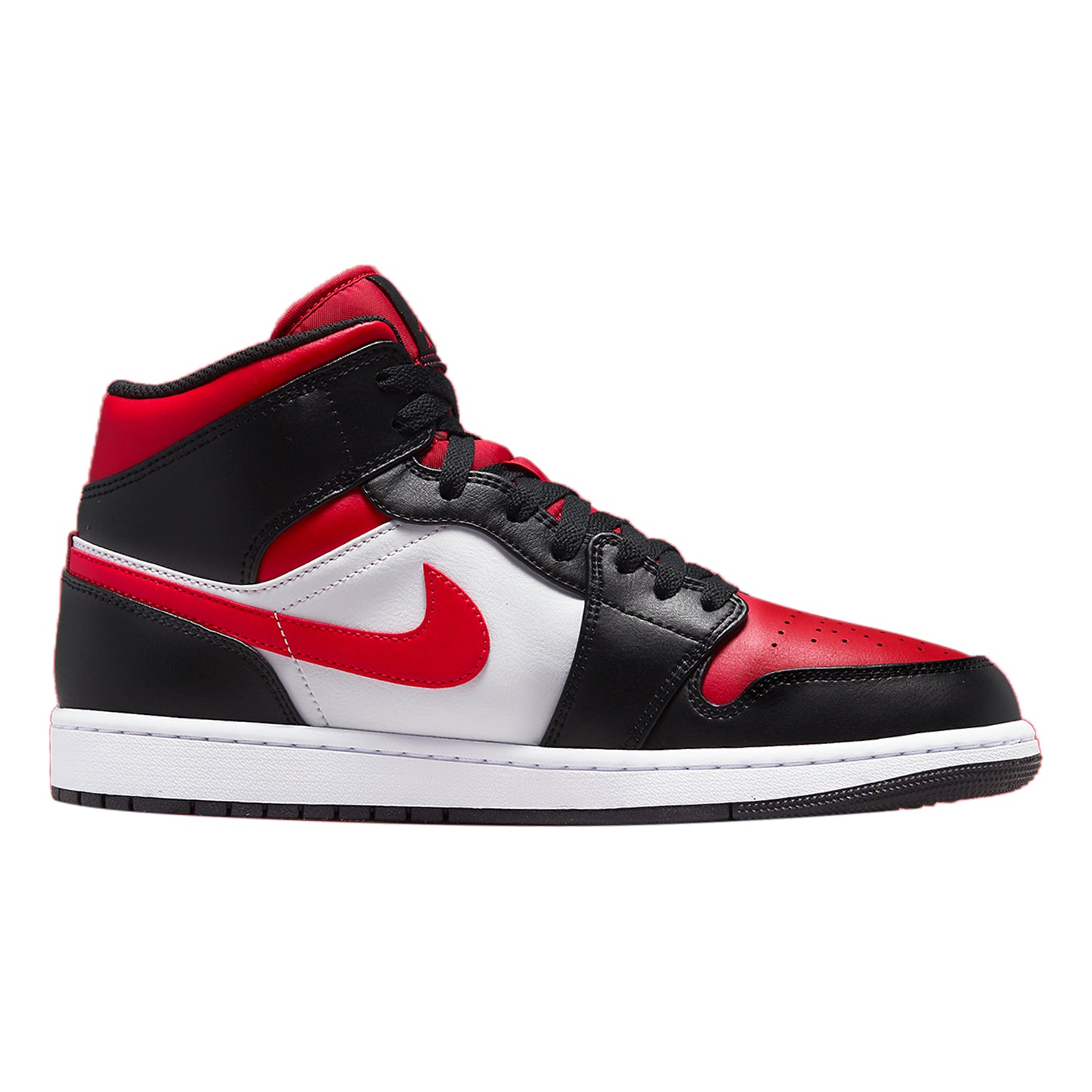Jordan 1 Mid White Black Red (2022)