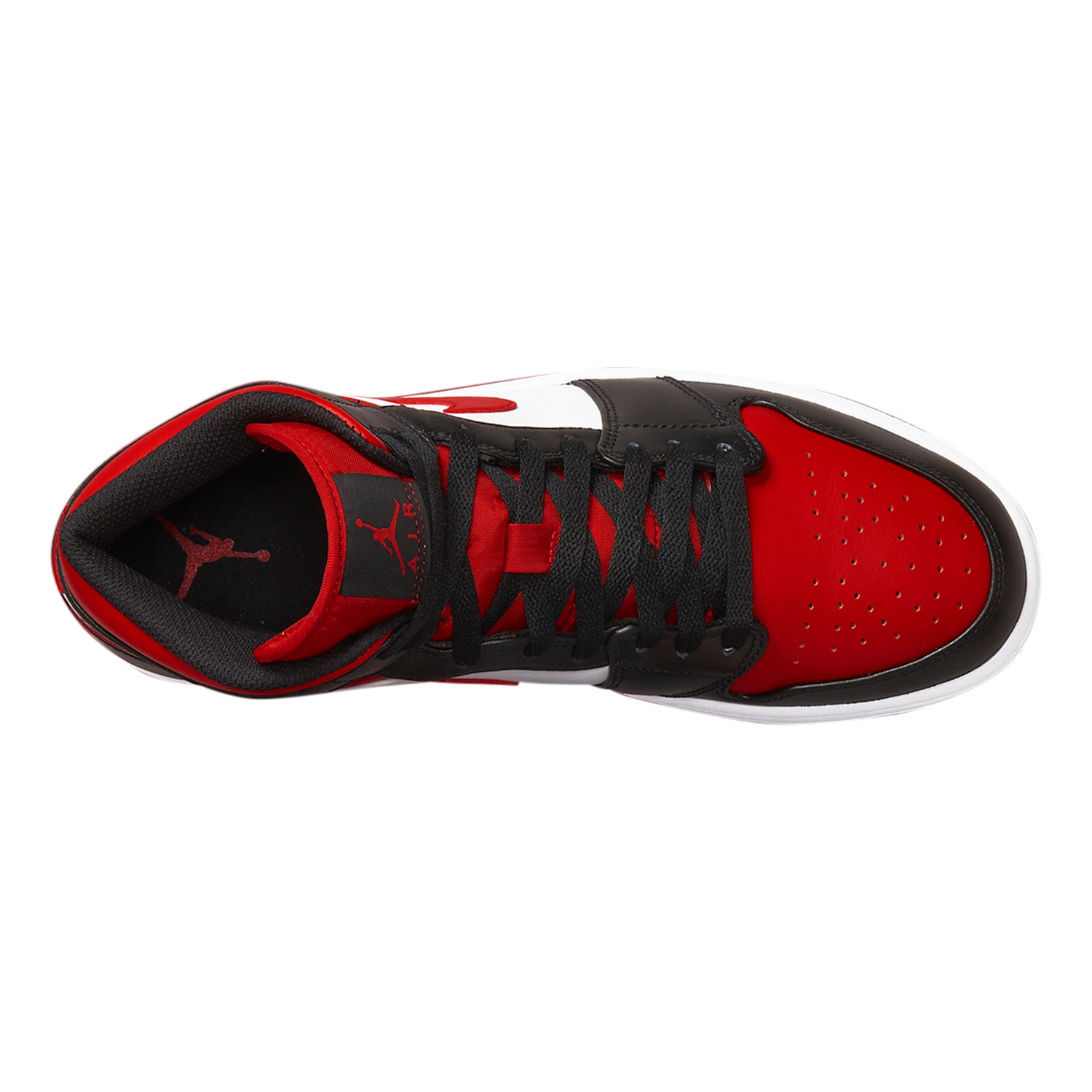 Jordan 1 Mid White Black Red (2022)