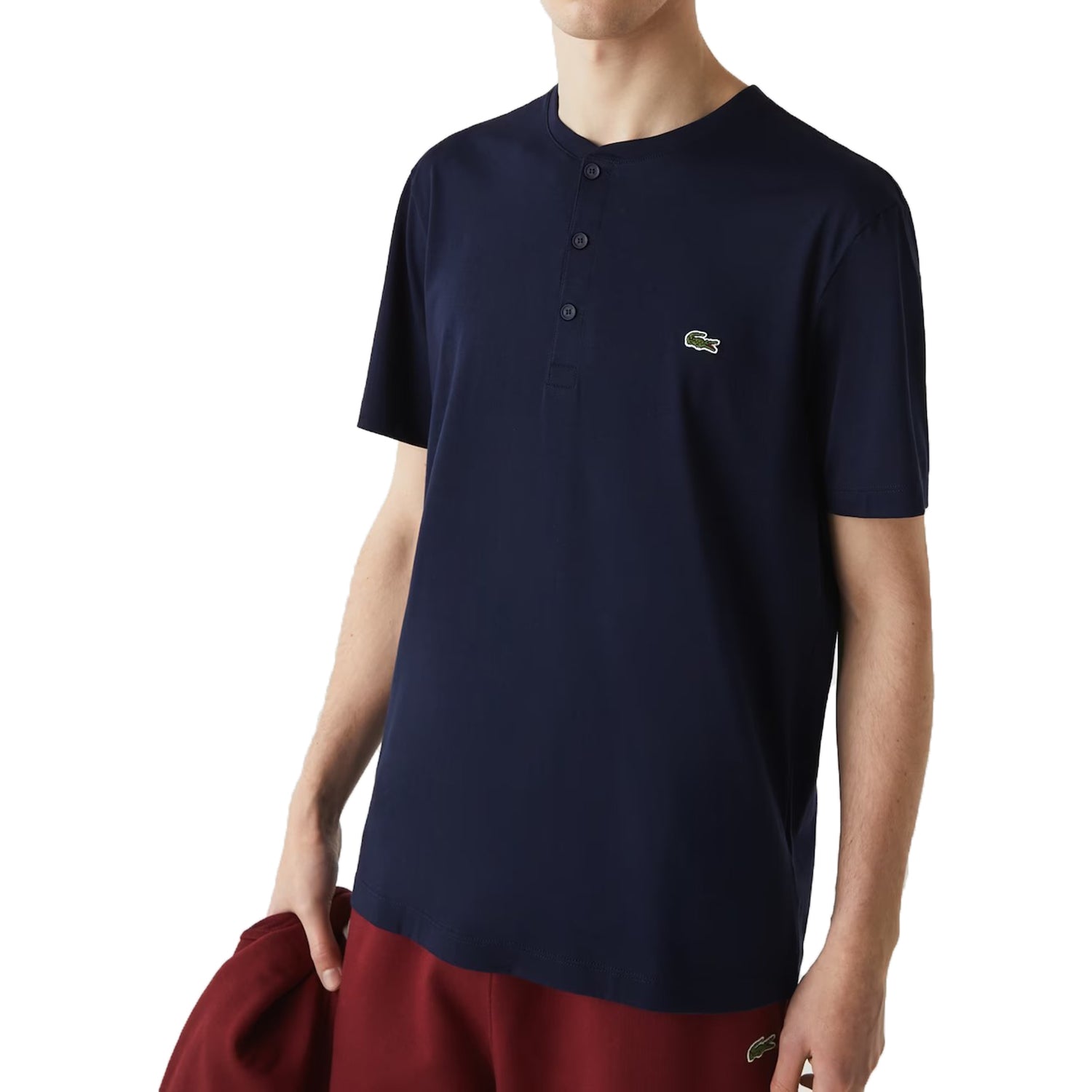 Lacoste Henley Neck Pima Cotton Jersey T-shirt Mens Style : Th0884-51
