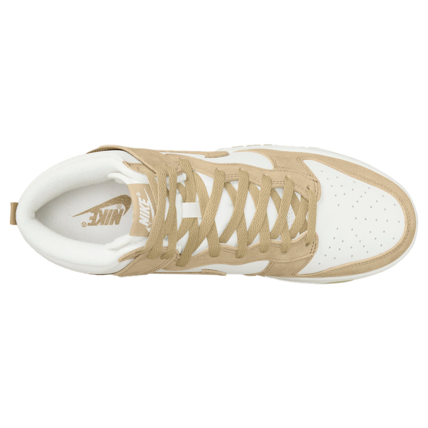 Nike Dunk High Tan Suede White