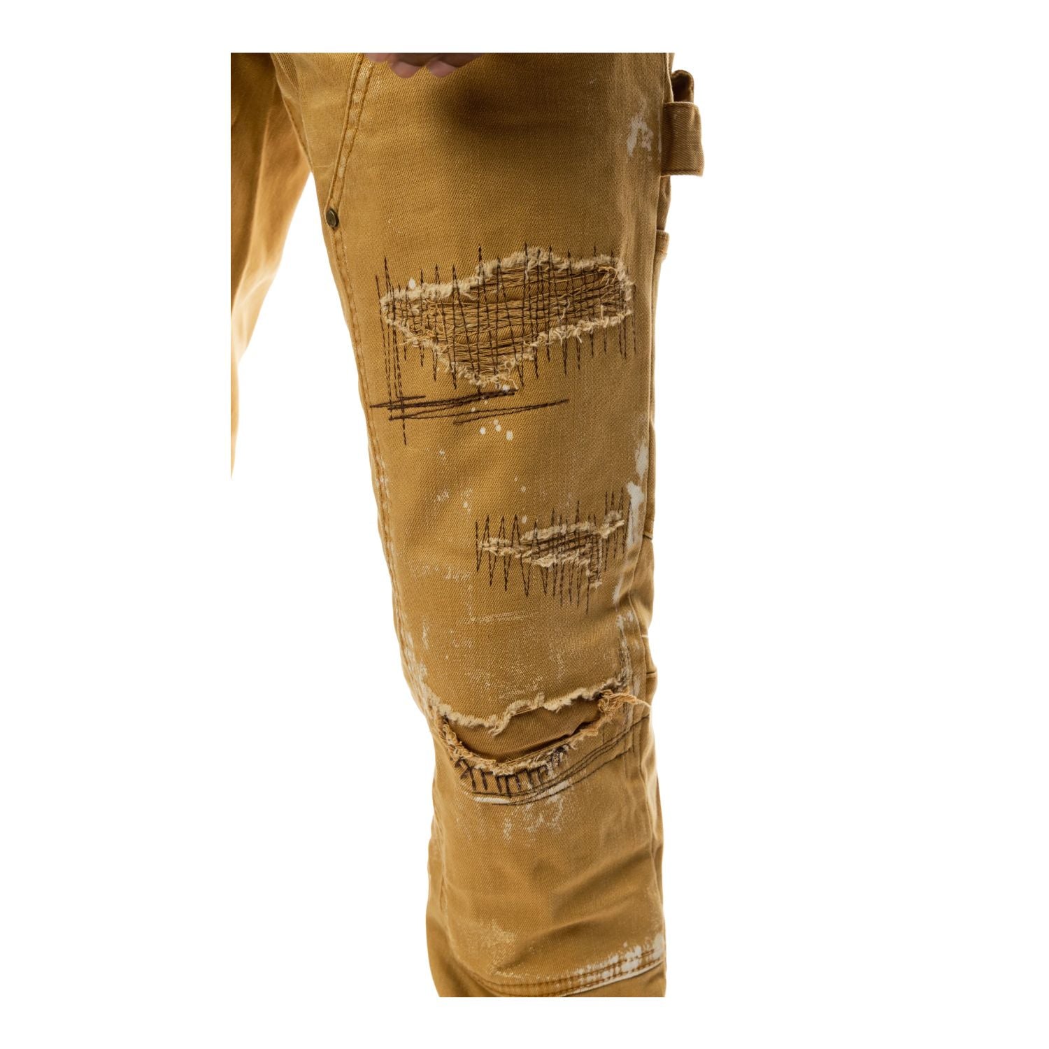 Smoke Rise Rip &amp; Repair Double Knee Fashion Jean Mens Style : Jp22519
