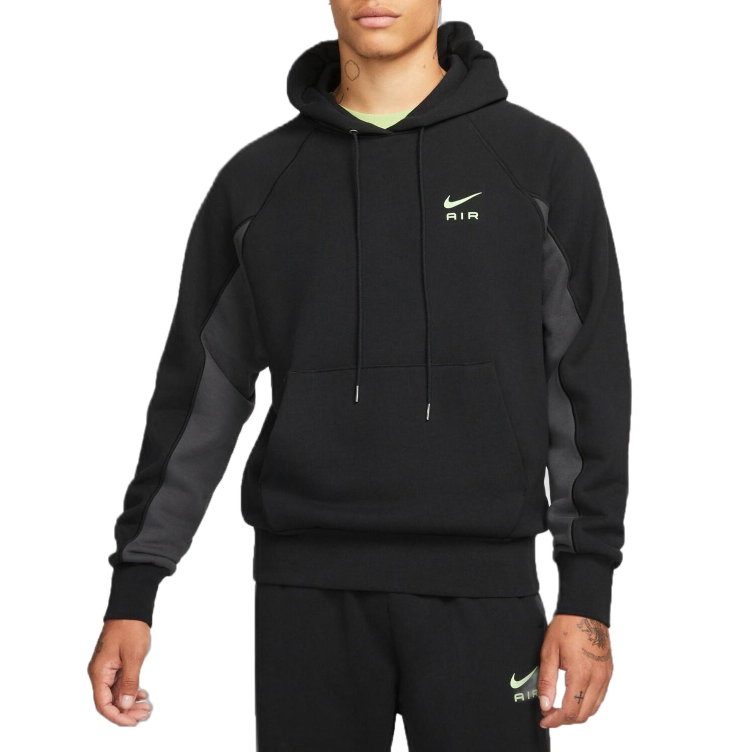 Nike Men's Air French Terry Pullover Hoodie Green