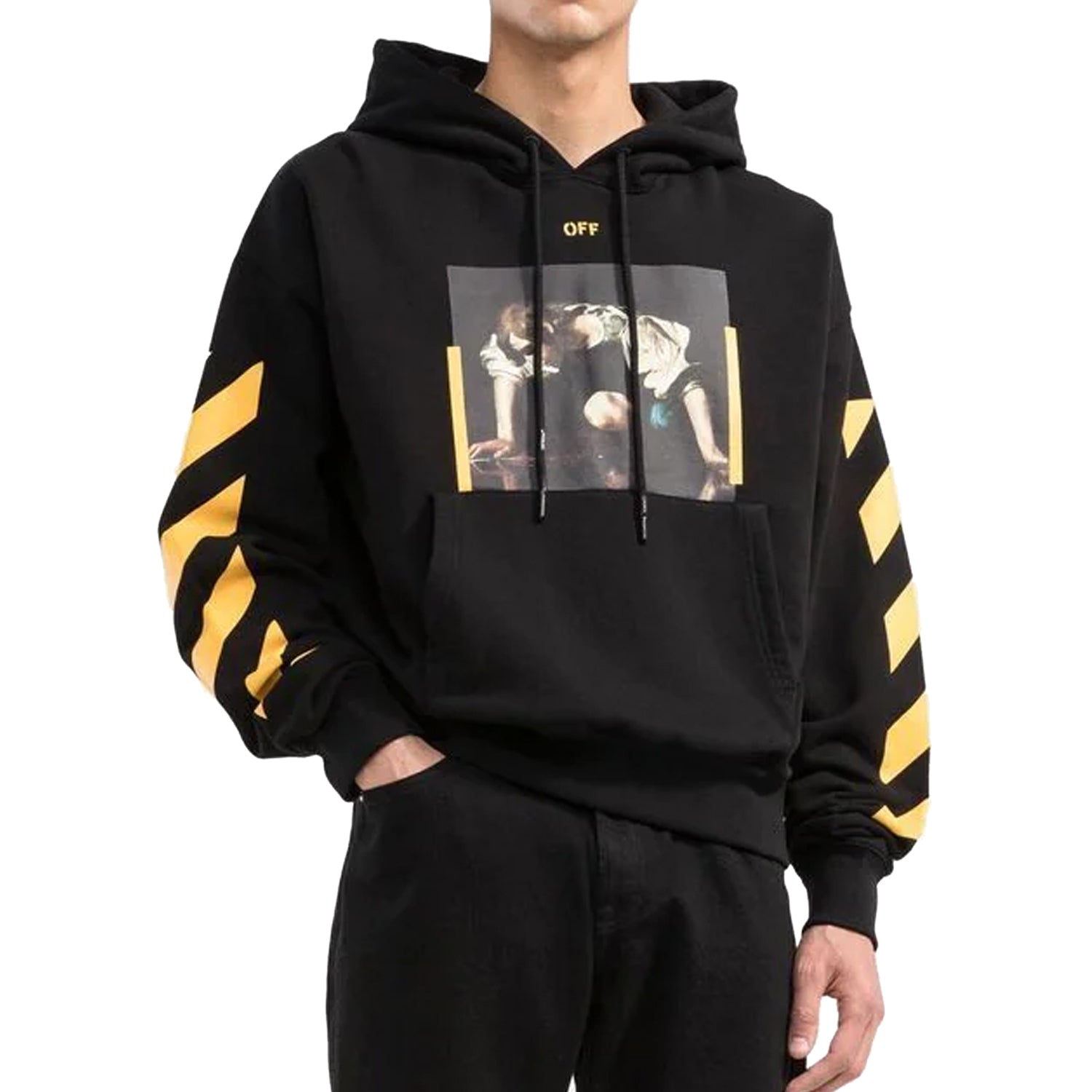 Off-white Diag Arr Carav Narcis Over Hoodie Mens Style : Ombb037c99fle01