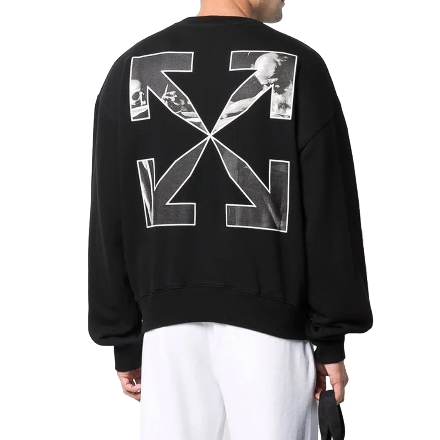 Off-white Caravag Arrow Over Crewneck Mens Style : Omba058c99fle00