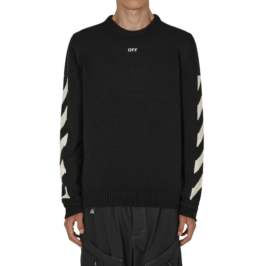 Off-white Diag Arrow Knit Crewneck Mens Style : Omhe023c99kn100