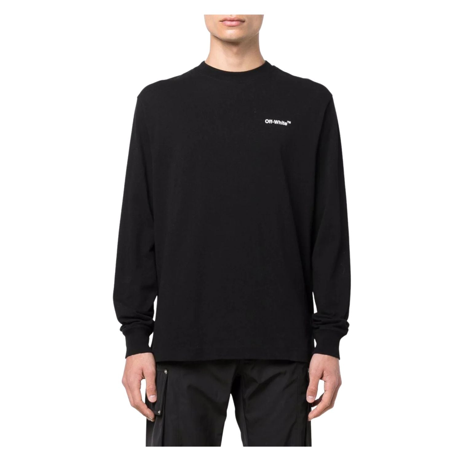 Off-white Caravag Arrow Skate L/s Tee Mens Style : Omab064c99jer00