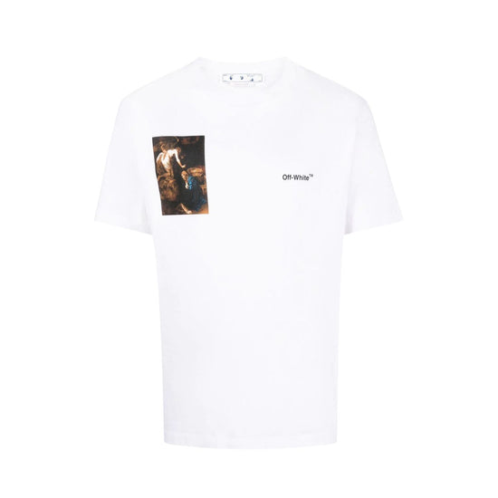 Off-white Caravag Lute Slim S/s Tee Mens Style : Omaa027c99jer01