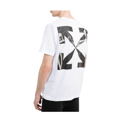 OFF-WHITE Text Logo Caravaggio Saint Jerome Writing Arrows Slim Fit T-Shirt White/Black
