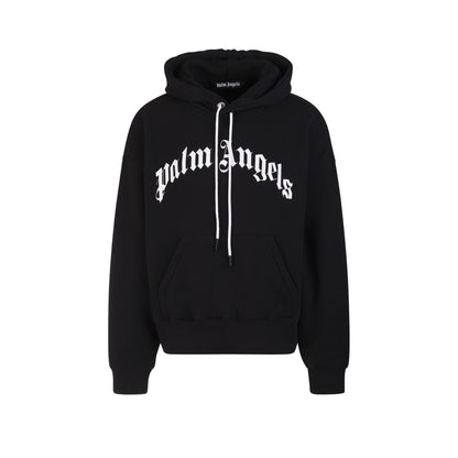 Palm Angels Logo-Print Sweatshirt Black/White