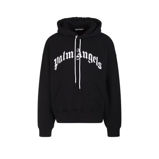 Palm Angels Logo-Print Sweatshirt Black/White