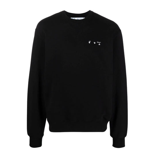 Off-white Caravag Paint Slim Crewneck Mens Style : Omba057c99fle00