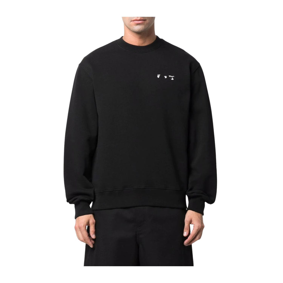 Off-white Caravag Paint Slim Crewneck Mens Style : Omba057c99fle00