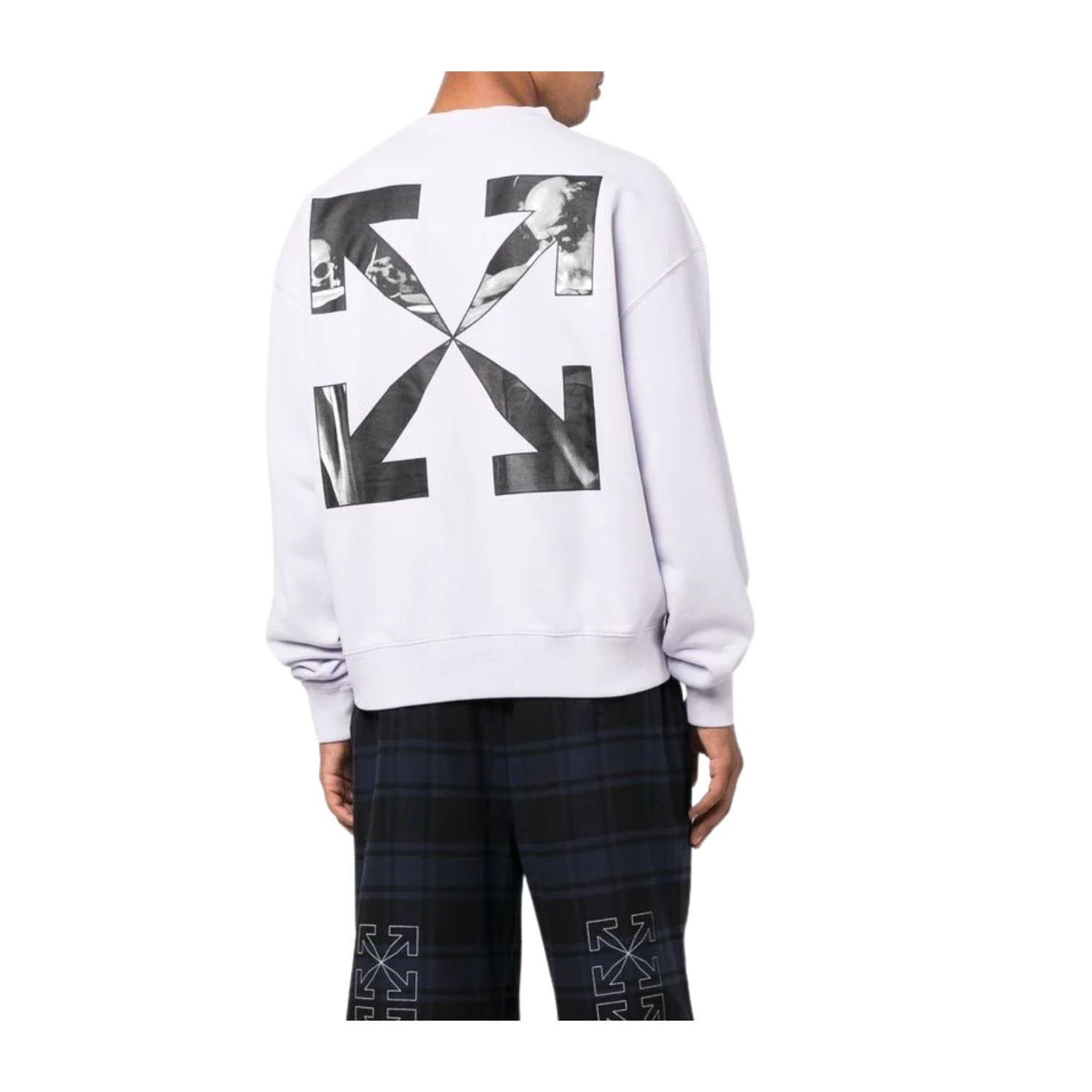 Off-white Caravag Arrow Over Crewneck Mens Style : Omba058f22fle00