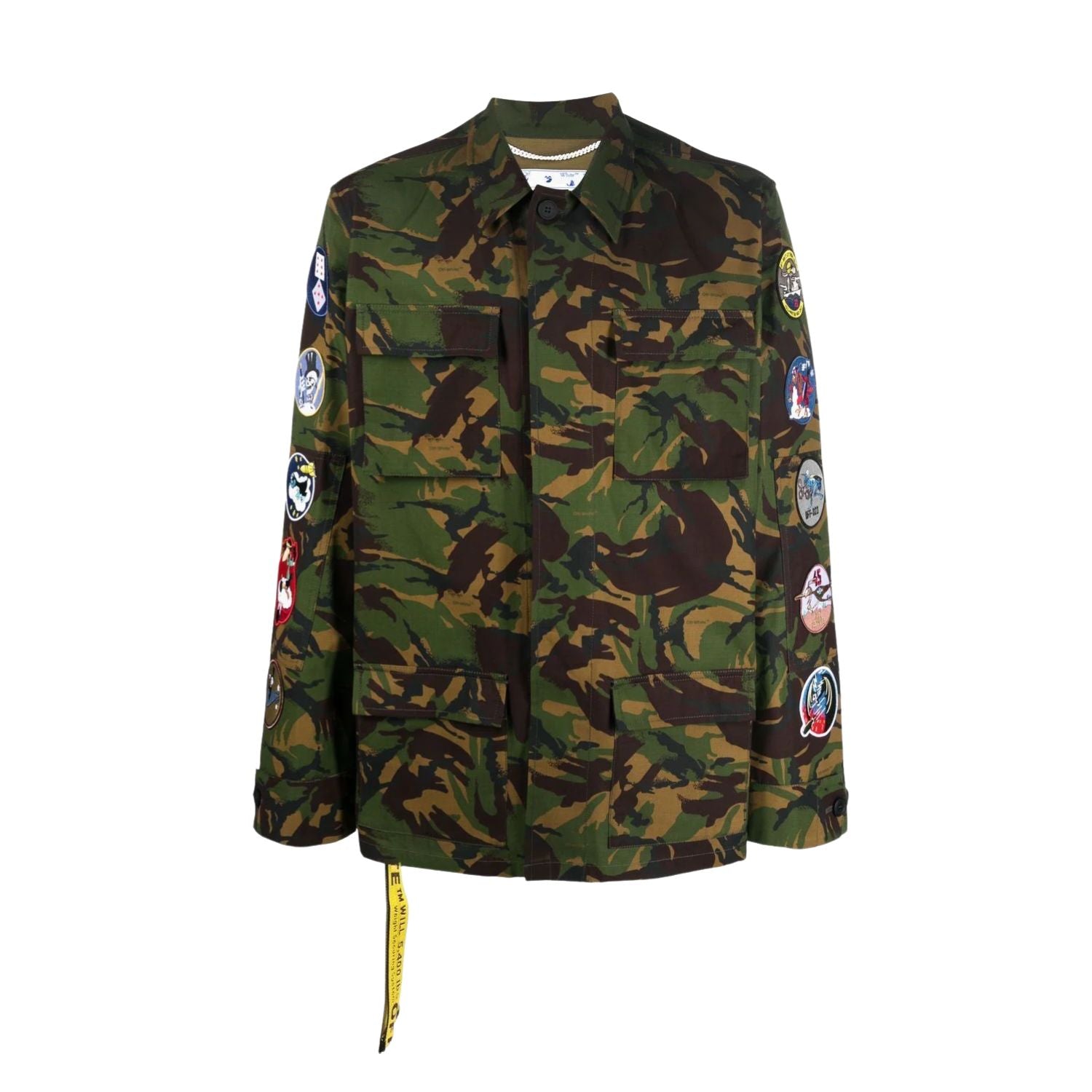 Off-white Camou Patch Field Jacket Mens Style : Omel001c99fab00