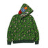 Bape Distortion Shark Relaxed Fit Full Zip Hoodie Mens Style : Bape-s22