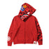 Bape Color Camo Giant Shark Loose Fit Full Zip Hoodie Mens Style : Bape-ss22
