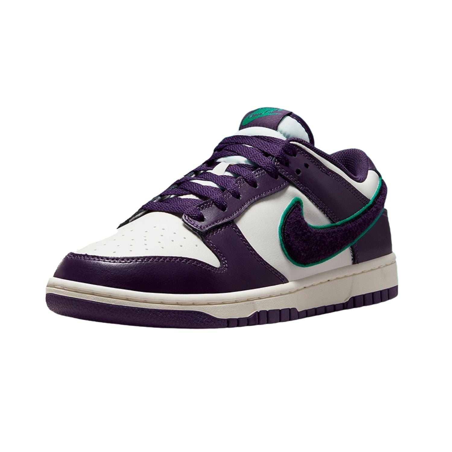 Nike Dunk Low Chenille Swoosh Sail Grand Purple