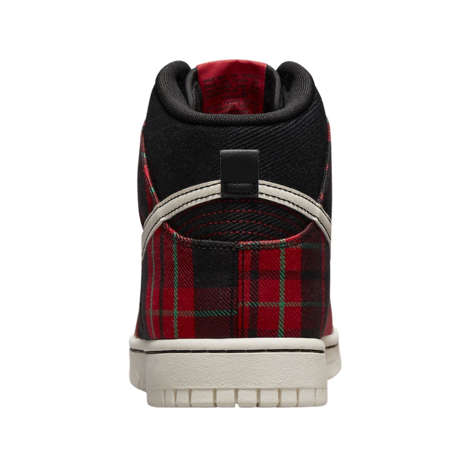 Nike Dunk High SE Tartan Plaid Black University Red
