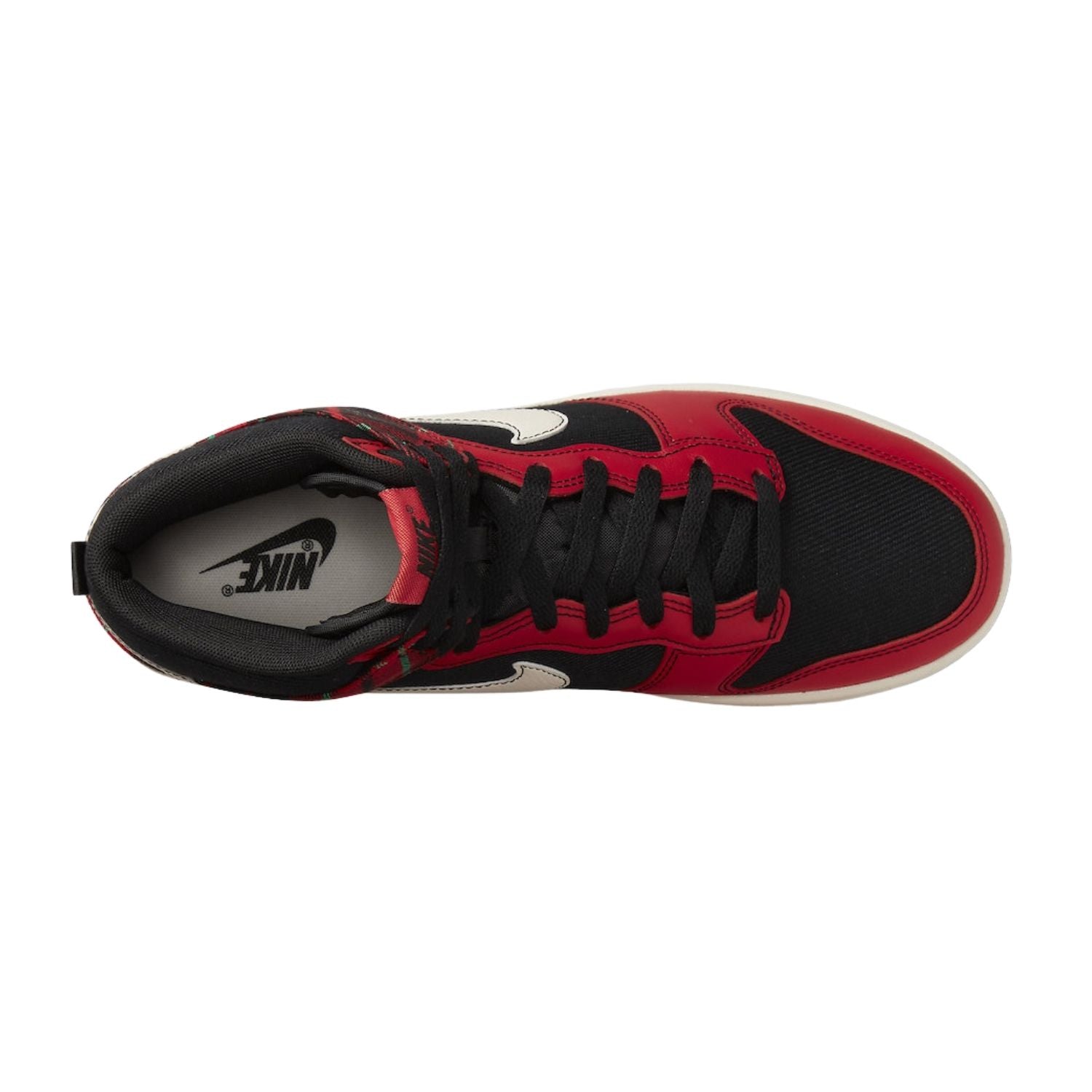 Nike Dunk High SE Tartan Plaid Black University Red