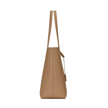 Saint Laurent Unstructured Tote Bag With Flat Leather Handles And Removable Leather Encased Metal Cassandre Charm Womens Style : 600281csv0j2346