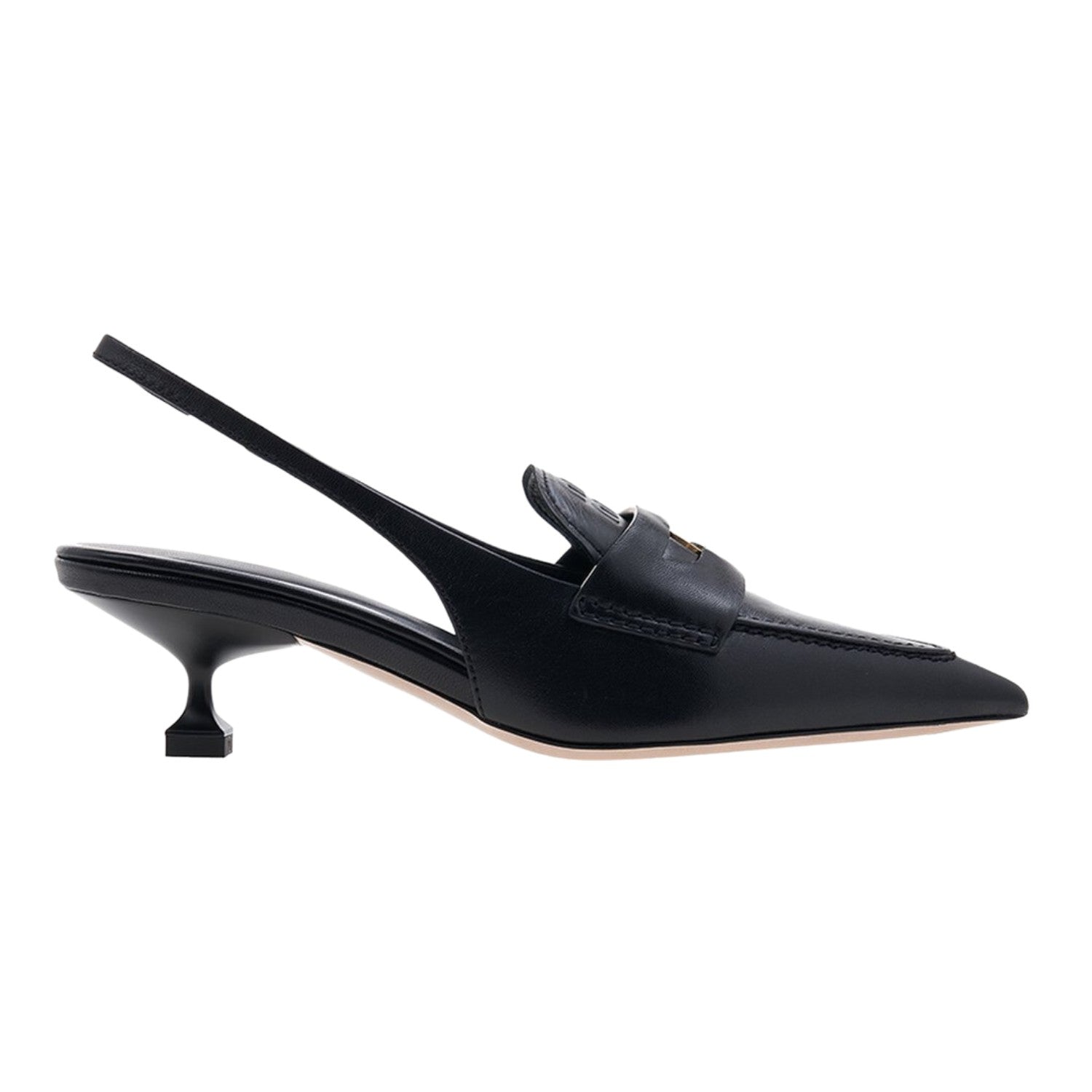 パンプス MIU MIU leather sling-back pumps 5D901D XUQ Miu Miu Leather Sling-back Pumps Womens Style : 5d901d_xuq