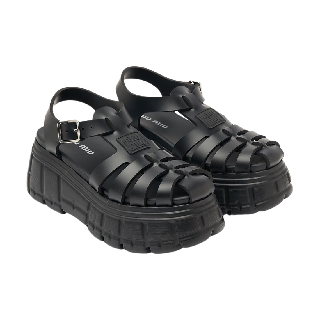 Miu Miu Rubber Sandals With Oversized Sole Womens Style : 5x709d_3lkk