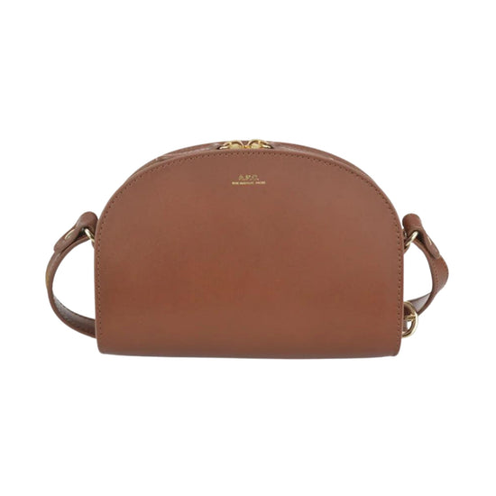 A.p.c Sac Demi Lune Mini Noisette Womens Style : Pxawv-f61392 Cad
