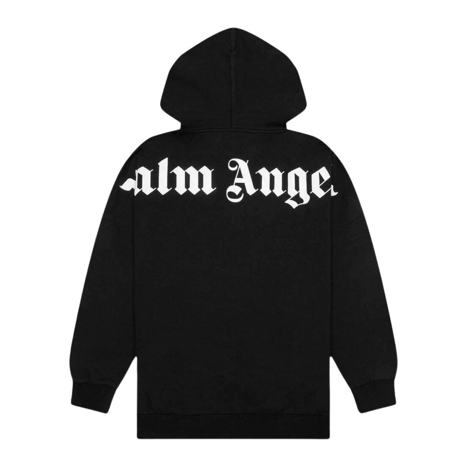 Palm Angels Over The Head Logo Hooded Sweatshirt Black