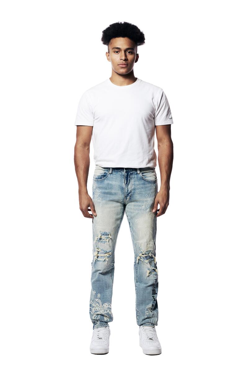 Smoke Rise Slim Fit Jeans-low Rise With Slim Leg Mens Style : Jp23246