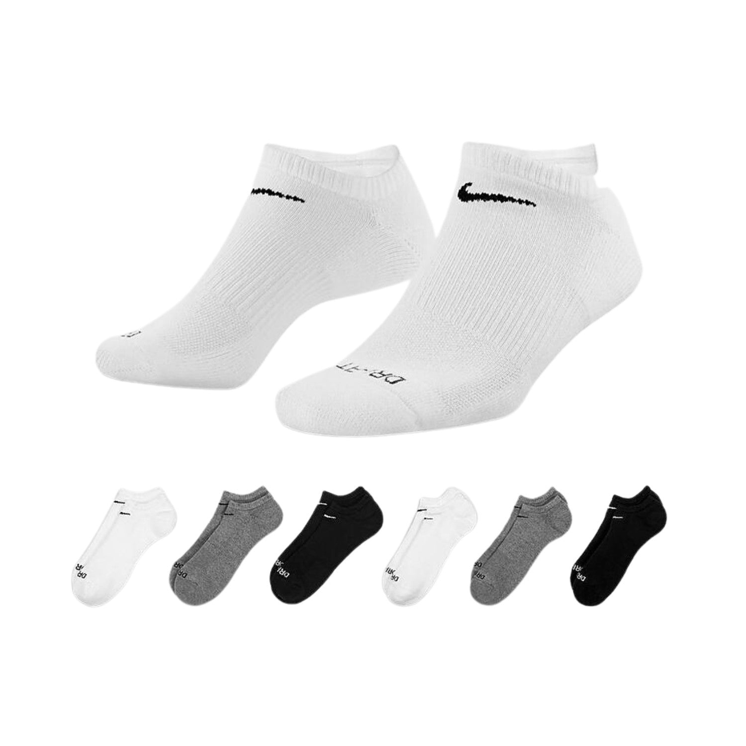 Nike Everyday Plus Cushion No Show 6 Pack Mens Style : Sx6898-964