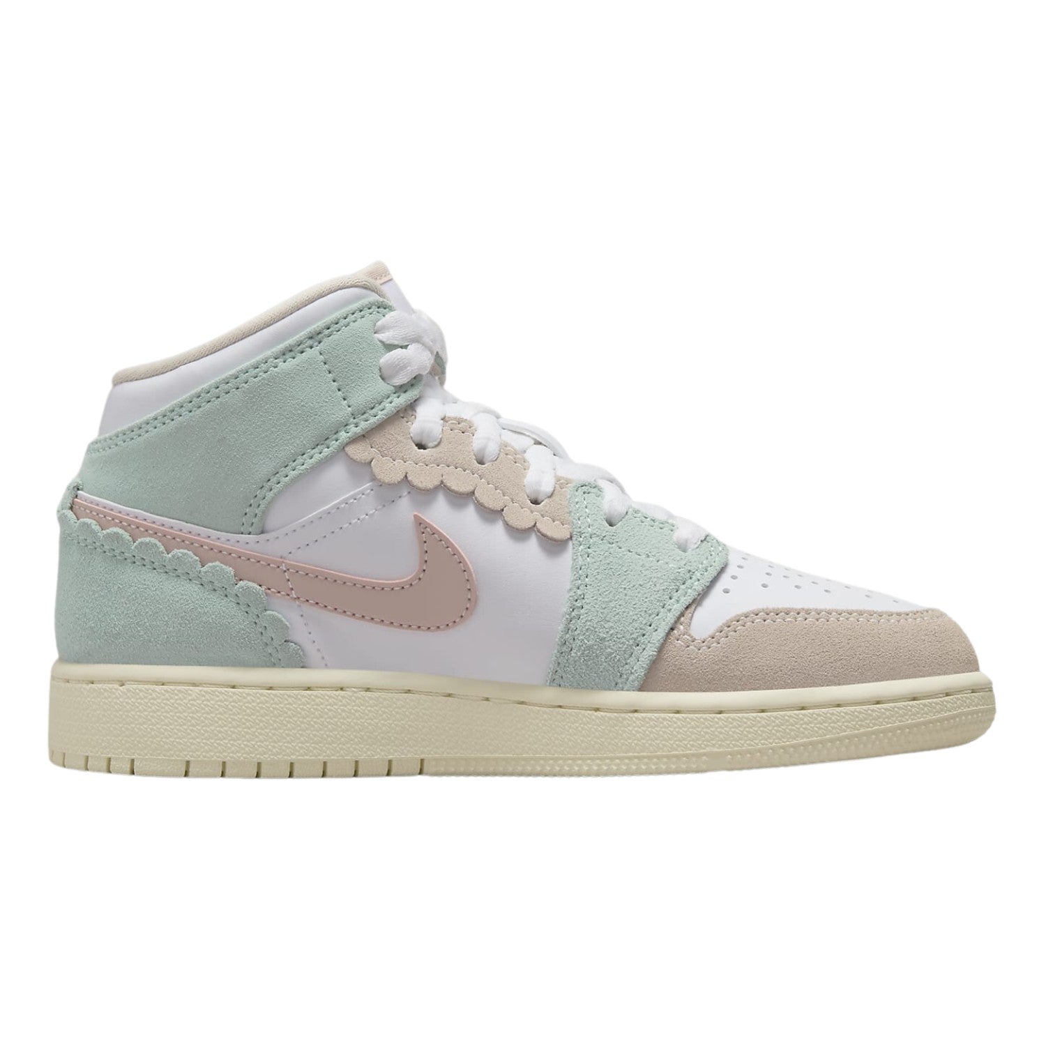 Air Jordan 1 Mid Se Pink Aqua (Gs) Big Kids Style : Dz5361