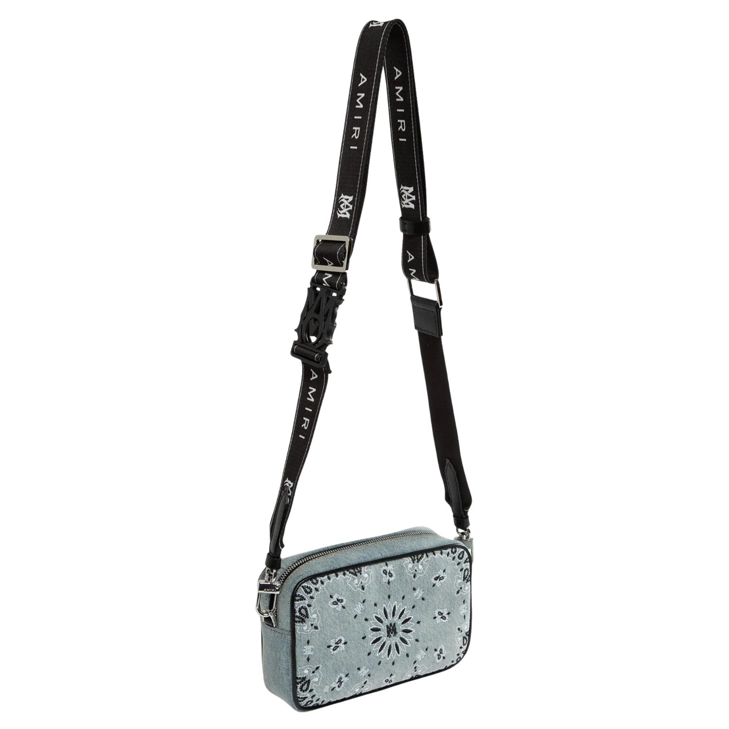 Amiri Bandana Denim Camera Bag Unisex Style : Pf23mcc005