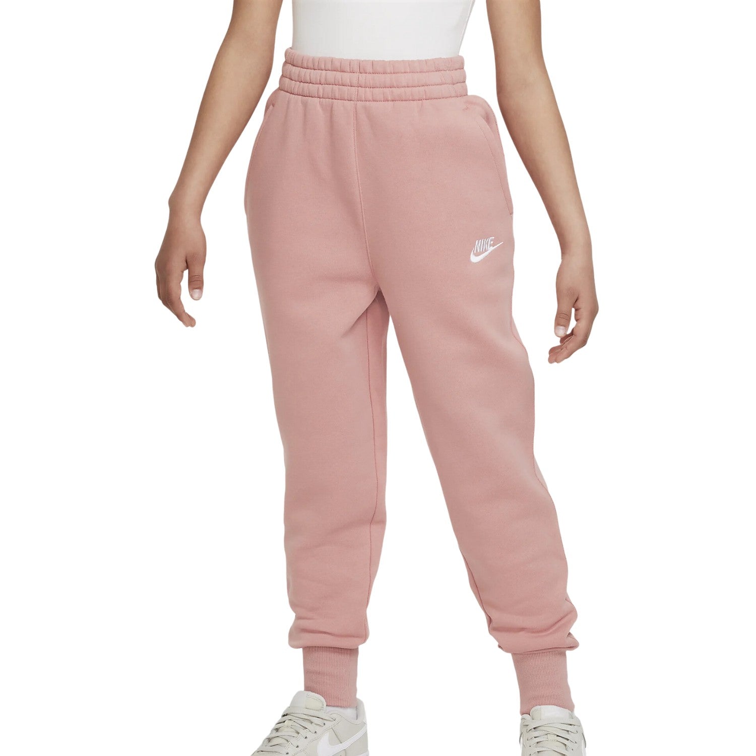 Nike Sportswear Club Fleece Older Kids' (Girls') High-waisted Fitted Trousers Big Kids Style : Fd2921