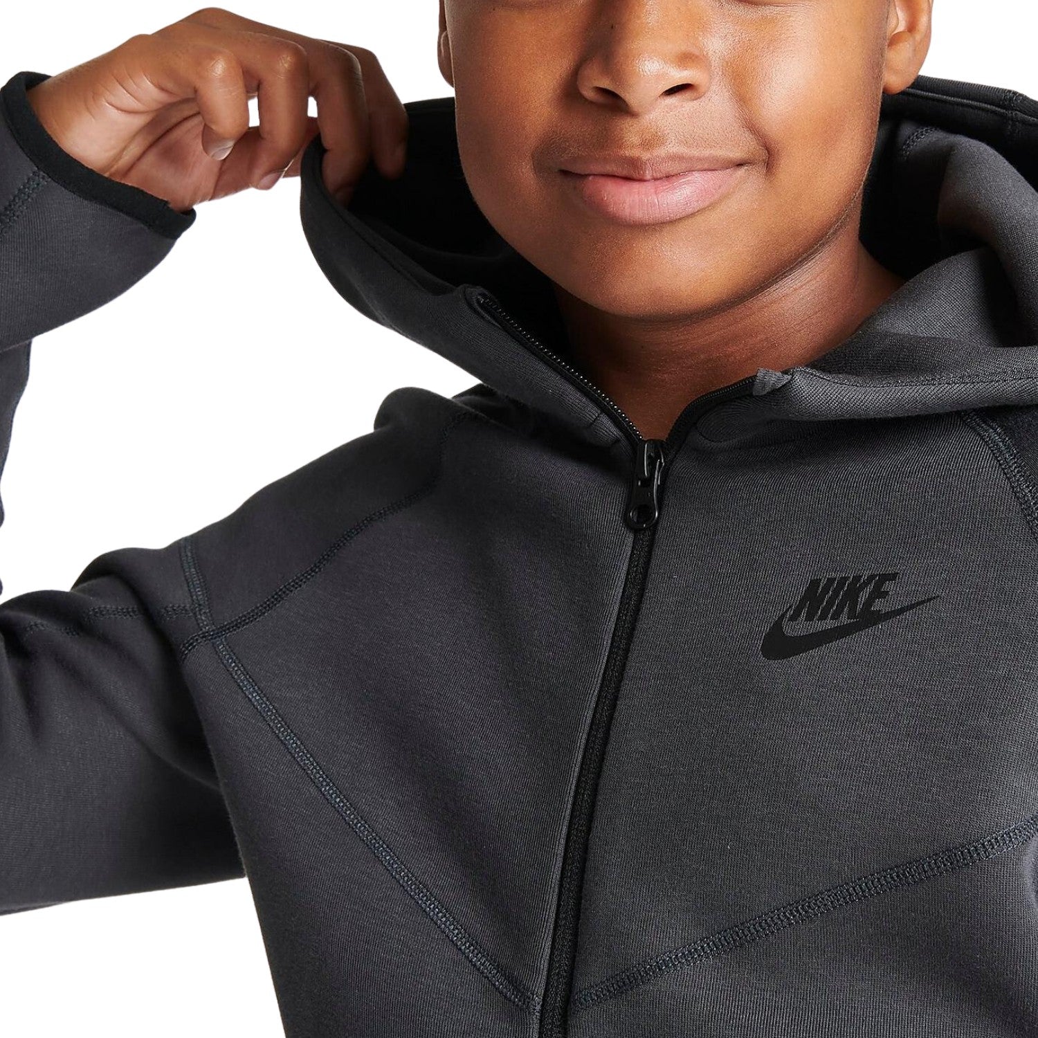 Nike Sportswear Tech Fleece Full-zip Hoodie Big Kids Style : Fd3285