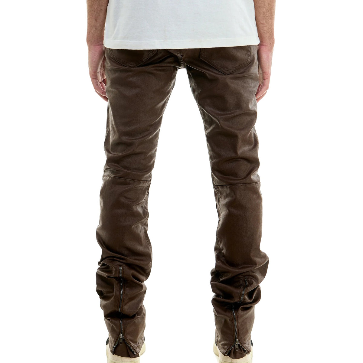 Kdnk Waxed Ziper Stacked Jeans Mens Style : Knb3294